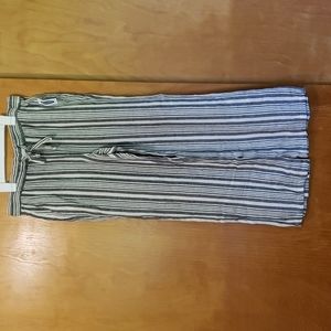 Old Navy High-Waisted Linen Blend Stripe Wide Leg women's small